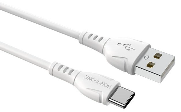 Кабель Borofone USB 2.0 (F), USB TypeC (F), 1 м, BX51W белый купить,NaN