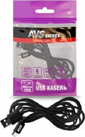 Кабель AVS USB 2.0 (M), micro-USB 2.0 (M), 3 м, MR-33 черный купить,NaN