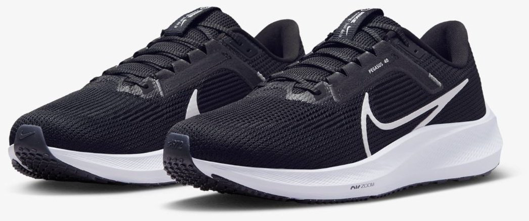 Кроссовки Nike Air Zoom Pegasus 40 черный, белый купить,NaN