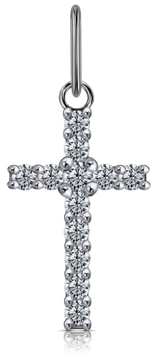 Подвеска-крест Veronika Jewelry Кр630-2273 серебро 0.44гр купить,NaN