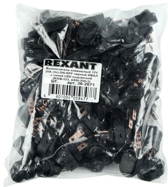 REXANT кнопка 362671 REXANT, черный купить,NaN