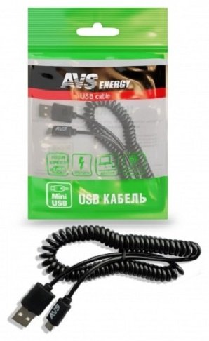 Кабель AVS USB 2.0 (M), Mini USB 2.0 (M), 2 м, MN-32 черный купить,NaN