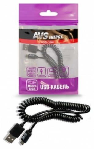 Кабель AVS USB 2.0 (M), micro-USB 2.0 (M), 2 м, MR-32 черный купить,NaN