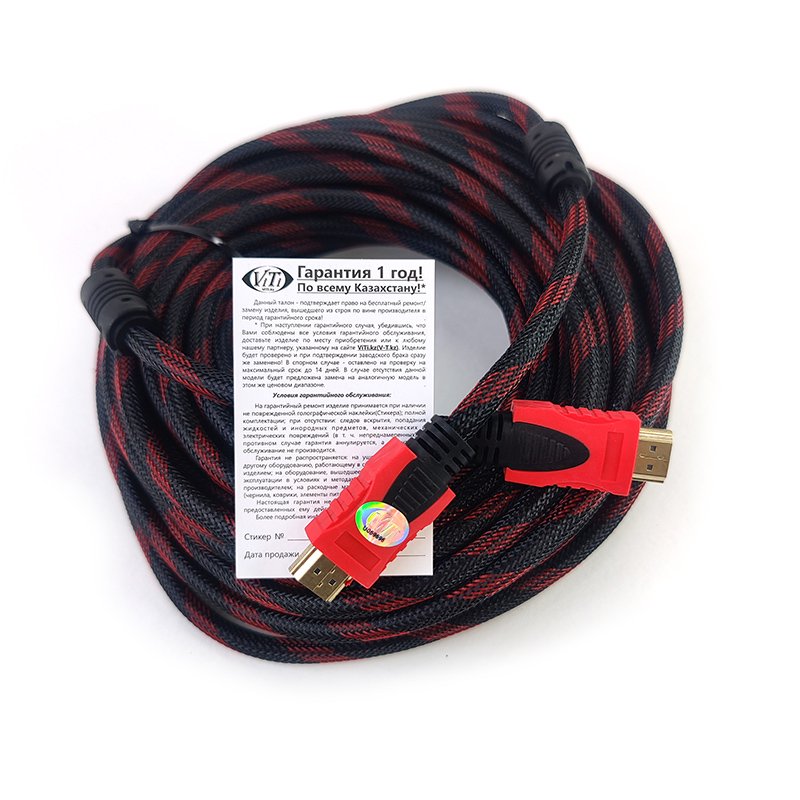 Кабель ViTi HDMI 20м черно-красный купить,13847