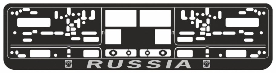 Рамка для номера AVS A78111S серебристый