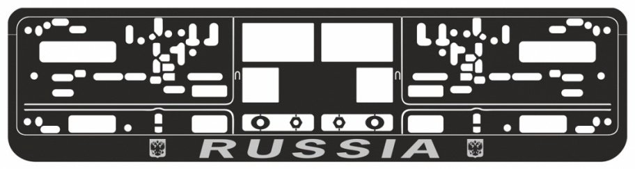 Рамка для номера AVS A78111S серебристый