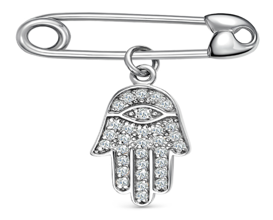 Булавка «Ладонь Хамса» Veronika Jewelry Бл630-2356л серебро 1.20гр купить,12500