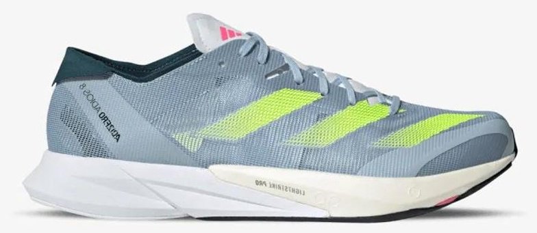 Кроссовки adidas Adizero adios 8 зеленый, серый купить,99900