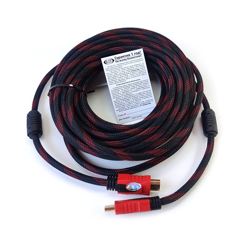 Кабель ViTi HDMI 5м черно-красный