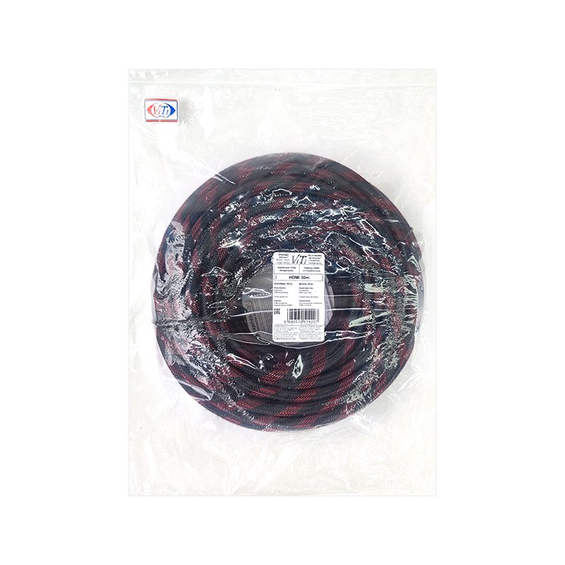 Кабель ViTi HDMI 30м черно-красный - ForteMarket Кабель ViTi HDMI 30м черно-красный купить,0