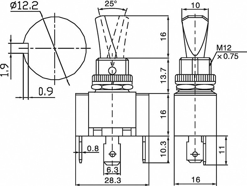REXANT кнопка 364350 REXANT, черный