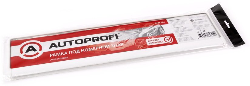 Рамка для номера AUTOPROFI RAM WH белый купить,NaN