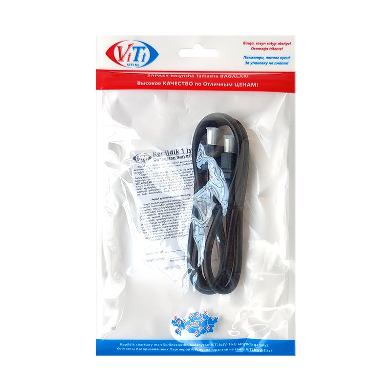 Кабель ViTi HDMI 1м черный - ForteMarket Кабель ViTi HDMI 1м черный купить,0