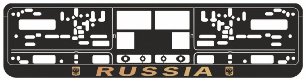 Рамка для номера AVS A78112S черный купить,NaN