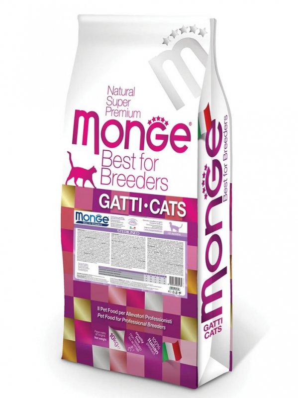 Сухой корм Monge Cat Breeder для стерилизованных кошек с уткой 10кг