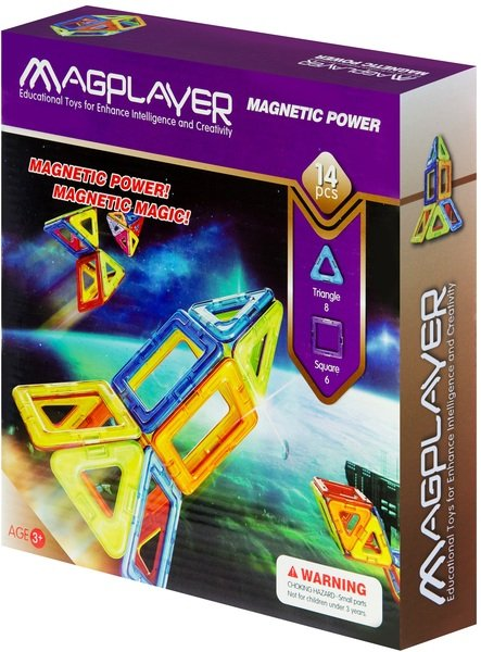 Конструктор Magplayer магнитный набор 14 деталей купить,0