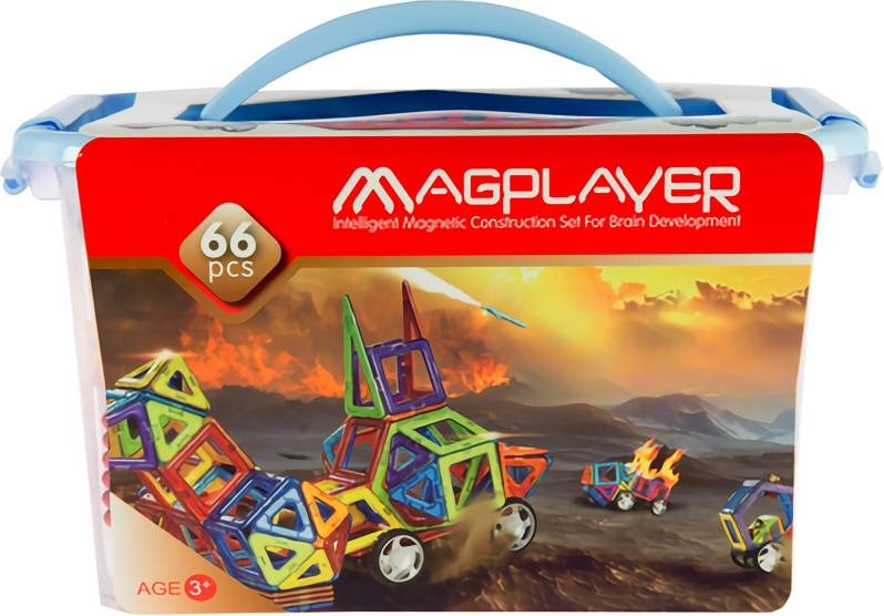 Конструктор Magplayer магнитный набор 66 деталей купить,NaN
