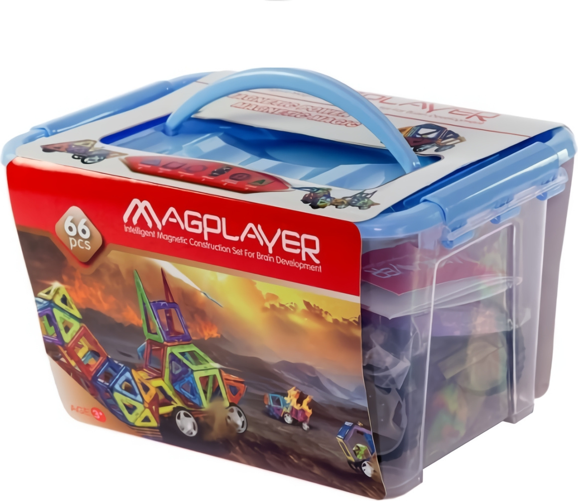 Конструктор Magplayer магнитный набор 66 деталей купить,NaN