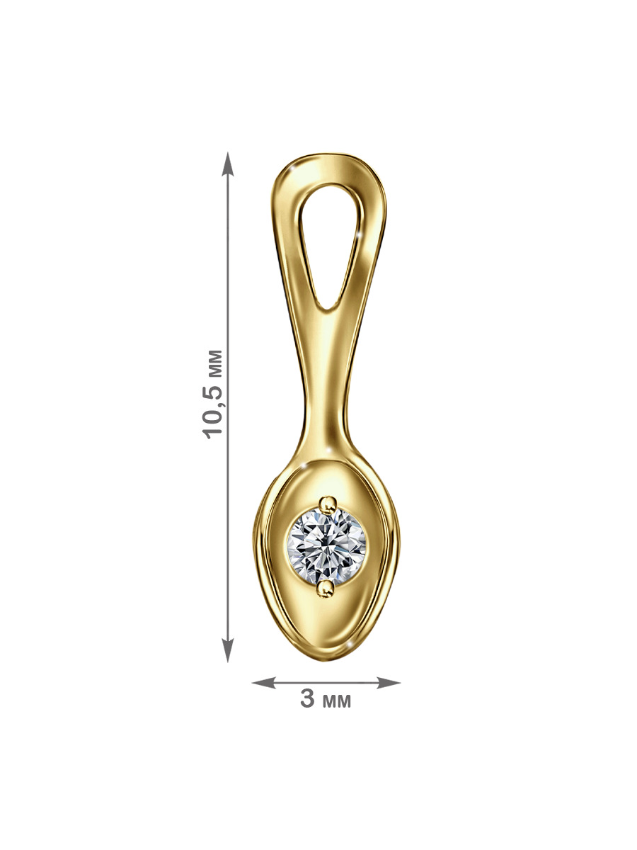 Ложка-загребушка Veronika Jewelry Лз330-3227 золото 0.13гр купить,16900