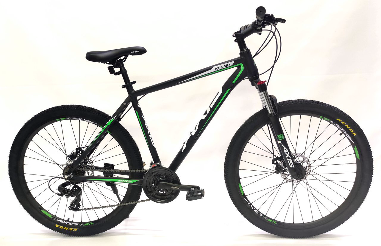 Велосипед Axis MD 27.5" 20 черно-зеленый  купить,NaN