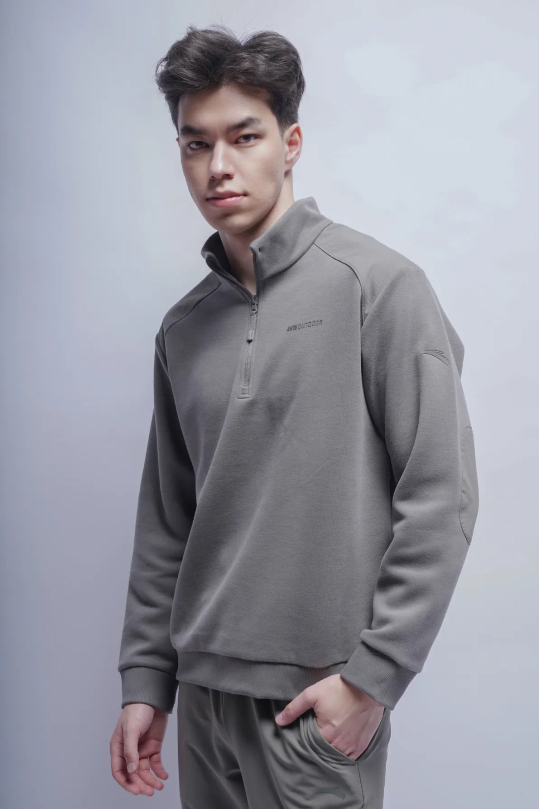 Свитшот Anta 852516704-2 серые XXL 54-56 купить,NaN