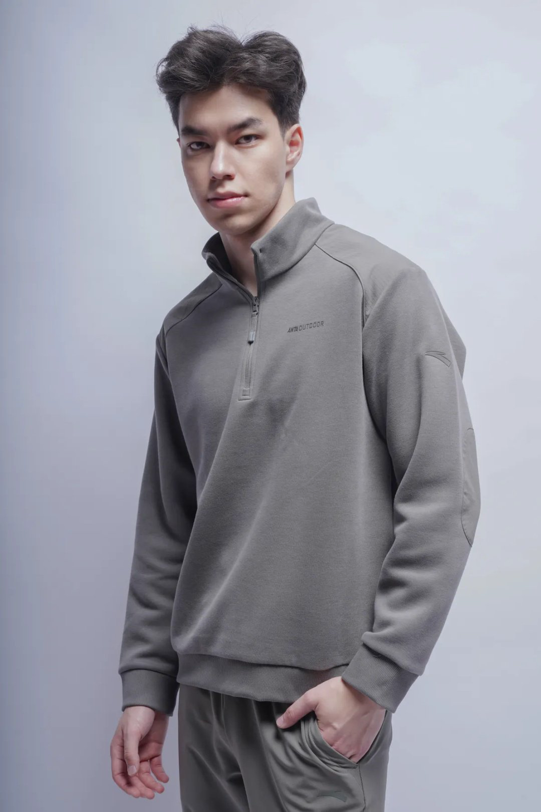 Свитшот Anta 852516704-2 серые XXL 54-56 купить,NaN