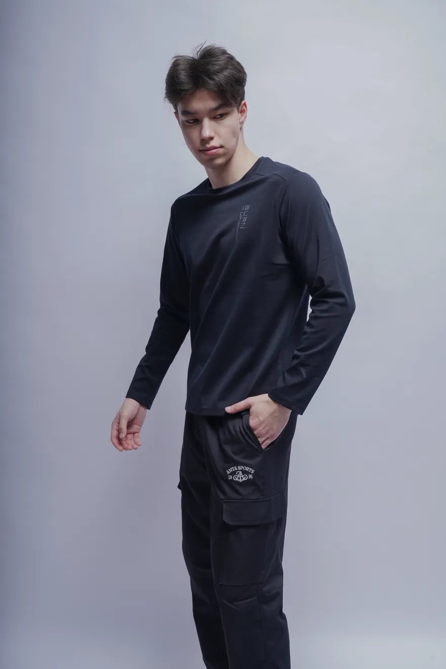 Лонгслив Anta 852527404-2 черные XXL 54-56 купить,NaN