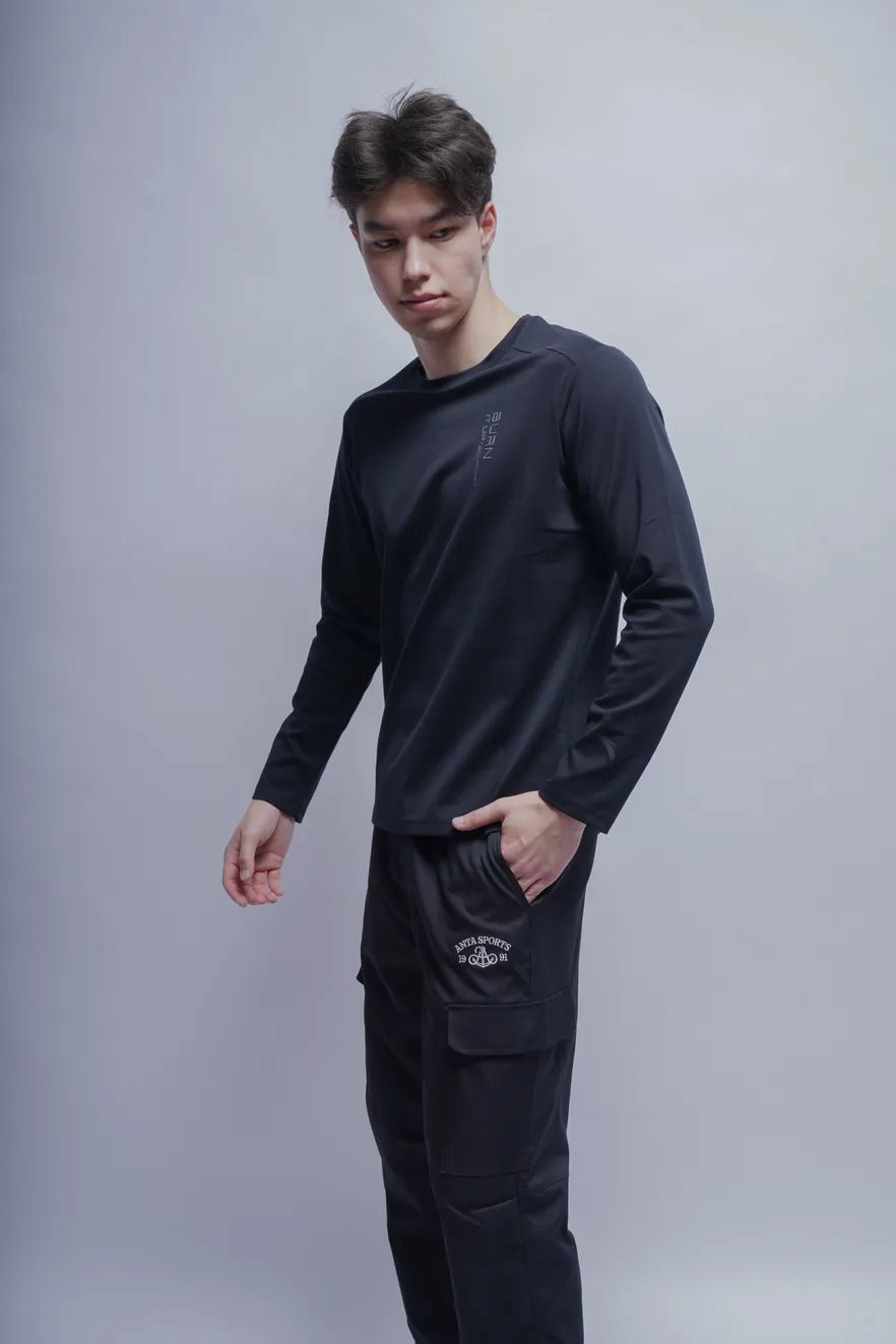 Лонгслив Anta 852527404-2 черные XXL 54-56 купить,NaN