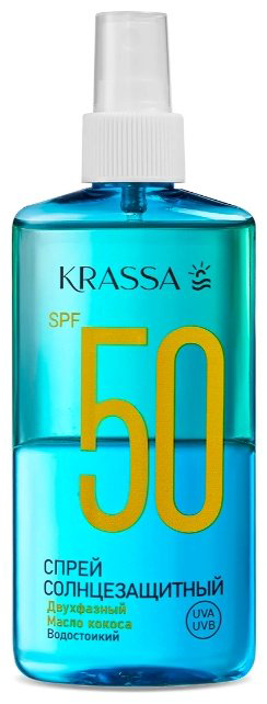KRASSA Двухфазный Масло кокоса спрей солнцезащитный для тела 150 мл купить,NaN