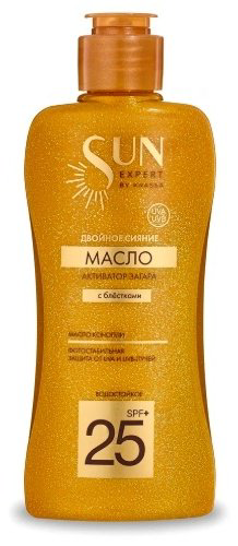 KRASSA Sun Expert двойное сияние SPF25 с маслом конопли активатор загара для тела 150 мл купить,NaN