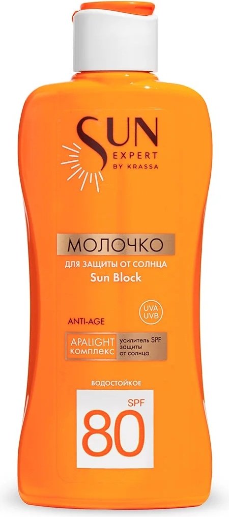 KRASSA Sun Expert SPF80 молочко для тела 180 мл купить,NaN
