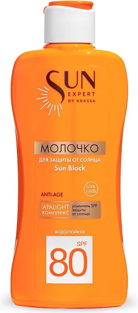 KRASSA Sun Expert SPF80 молочко для тела 180 мл купить,NaN