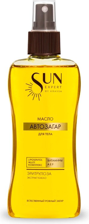 KRASSA Sun Expert масло-автозагар для тела 180 мл купить,NaN
