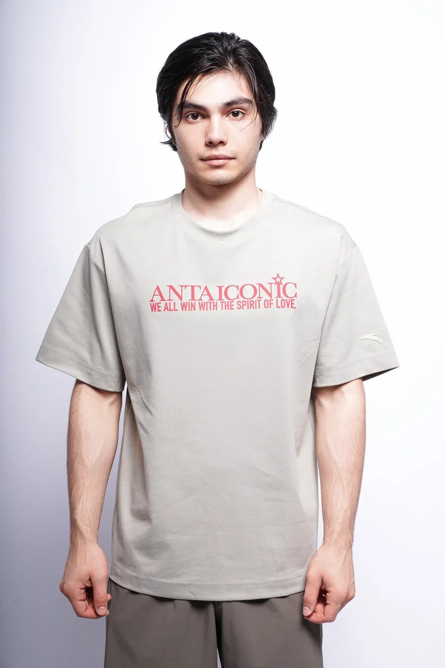 Футболка Anta 852428142 серые L 50-52 купить,NaN
