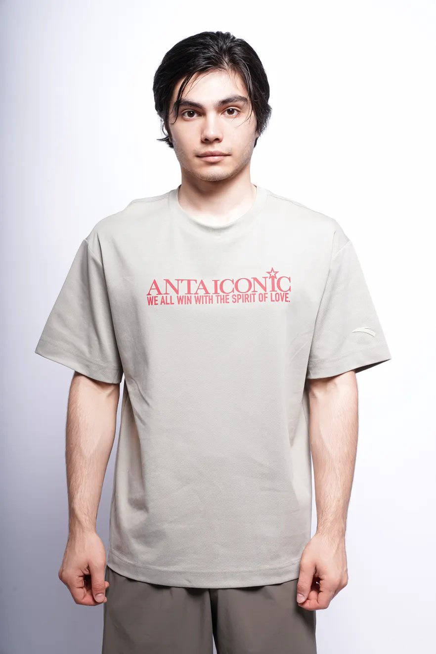 Футболка Anta 852428142 серые L 50-52 купить,NaN