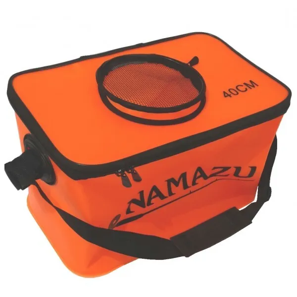 Сумка-кан для рыбалки с окном Namazu N-BOX23 оранжевая