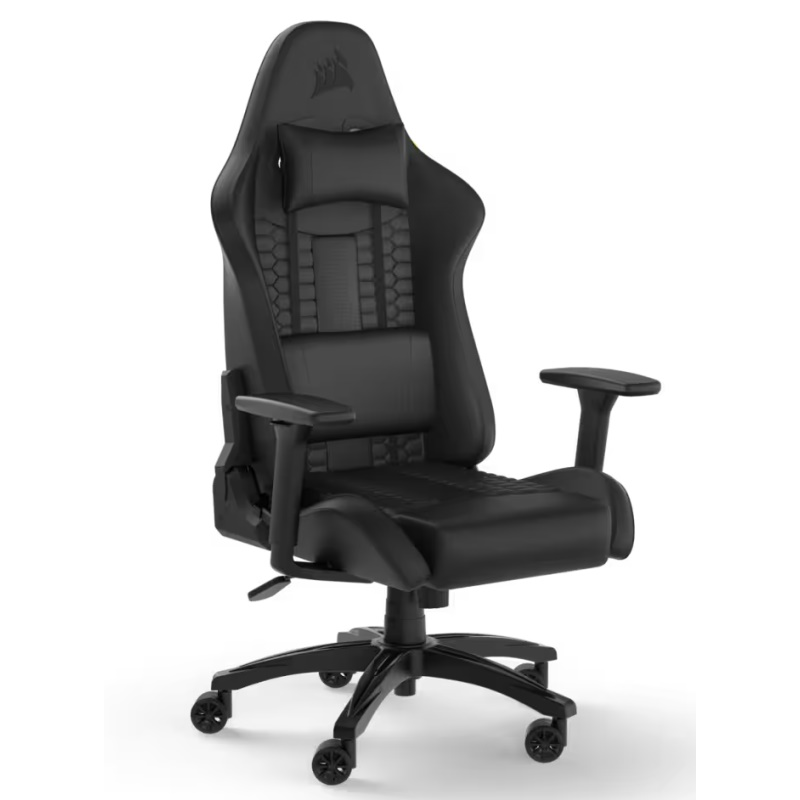 Кресло игровое Corsair TC100 Relaxed Leatherette черное купить,NaN