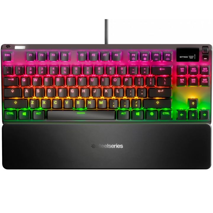 Клавиатура SteelSeries Apex 7 RGB QX2 Blue черная - ForteMarket Клавиатура SteelSeries Apex 7 RGB QX2 Blue черная купить,0