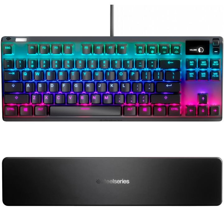 Клавиатура SteelSeries Apex 7 RGB QX2 Blue черная - ForteMarket Клавиатура SteelSeries Apex 7 RGB QX2 Blue черная купить,0