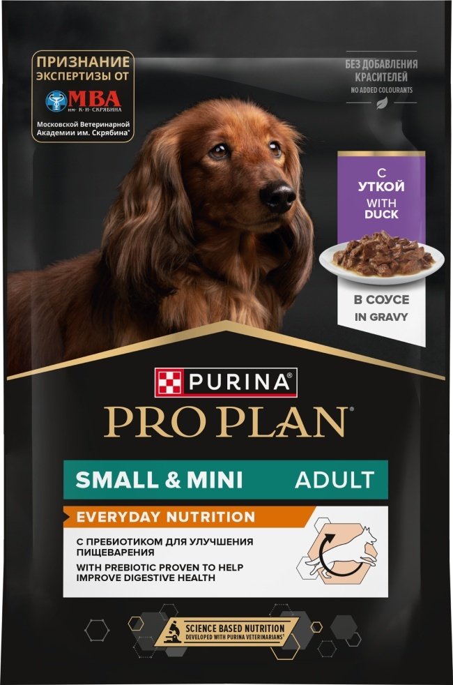 Корм PRO PLAN с уткой в соусе для мелких пород 85 г 1 шт