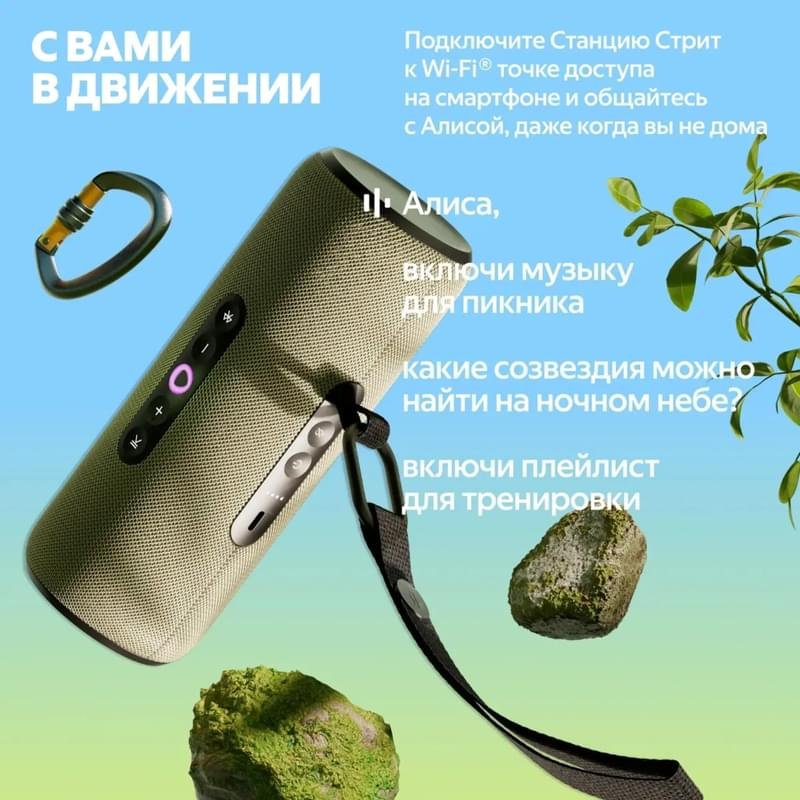 Умная колонка Яндекс Станция Стрит YNDX-00030GRY серый