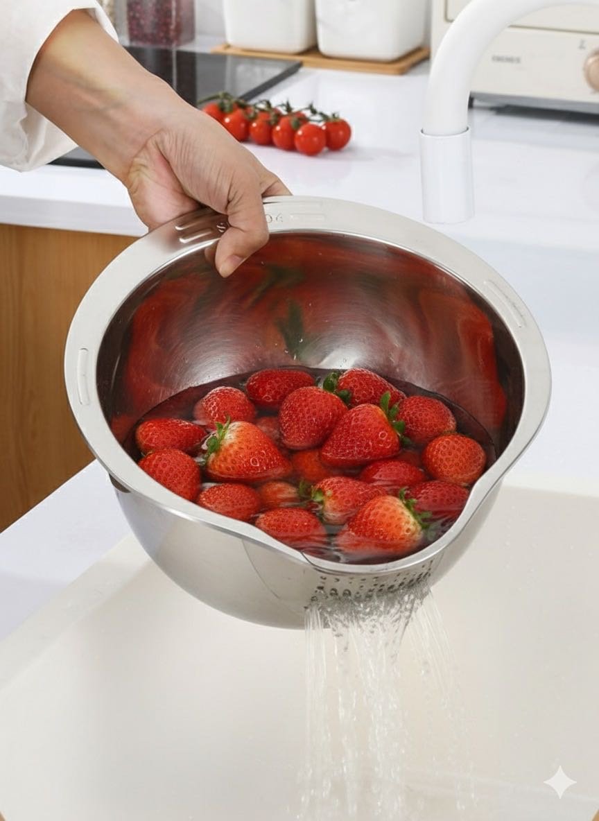 Миска-дуршлаг 963694100 24 см нержавеющая сталь, 1 л 1 шт