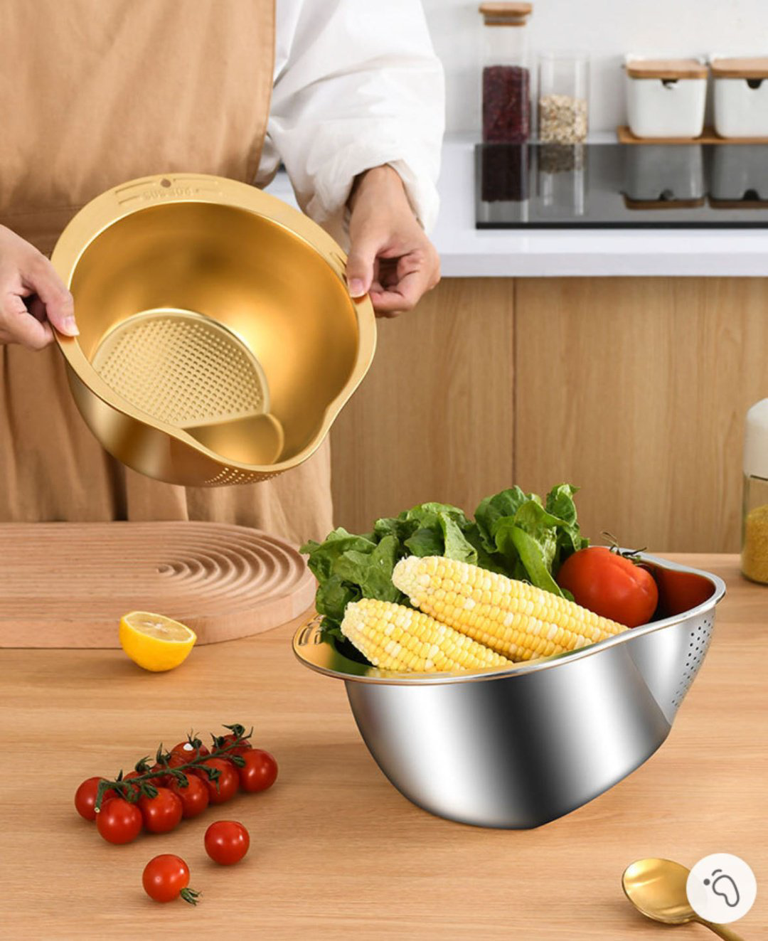 Миска-дуршлаг 963694100 24 см нержавеющая сталь, 1 л 1 шт купить,NaN