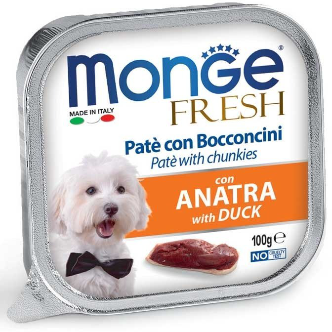 Корм Monge Fresh с уткой все породы 100 г 1 шт купить,860
