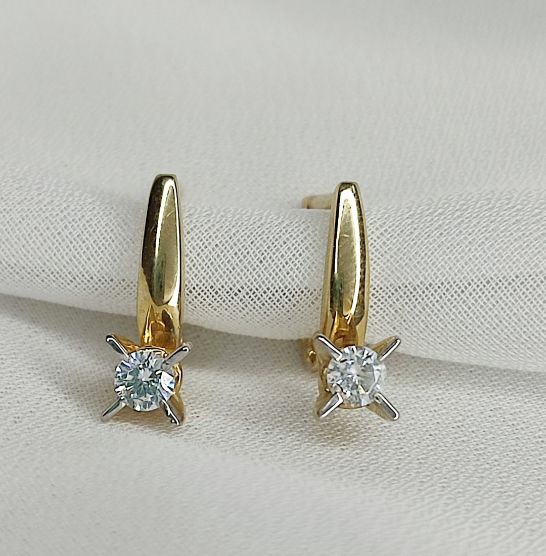 Серьги Crystal СЛ-1224 золото 3.07гр купить,NaN