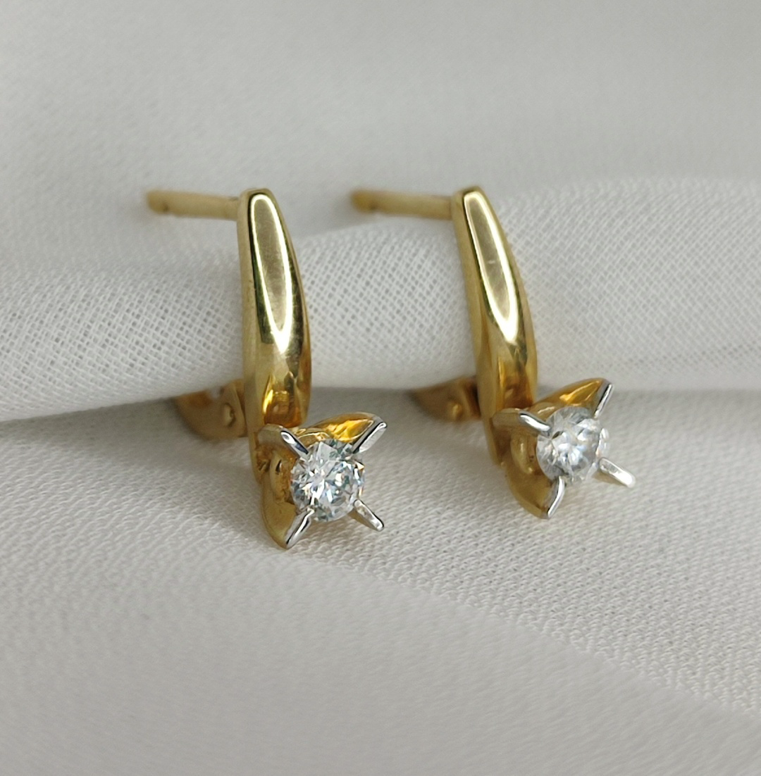 Серьги Crystal СЛ-1224 золото 3.07гр купить,NaN