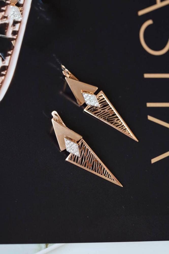 Серьги Dinastia 502872-1102 золото 3.62гр купить,289600