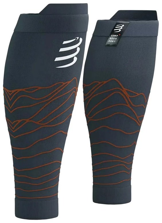 Гетры Compressport 1 пара черный, синий T2 (34-38)