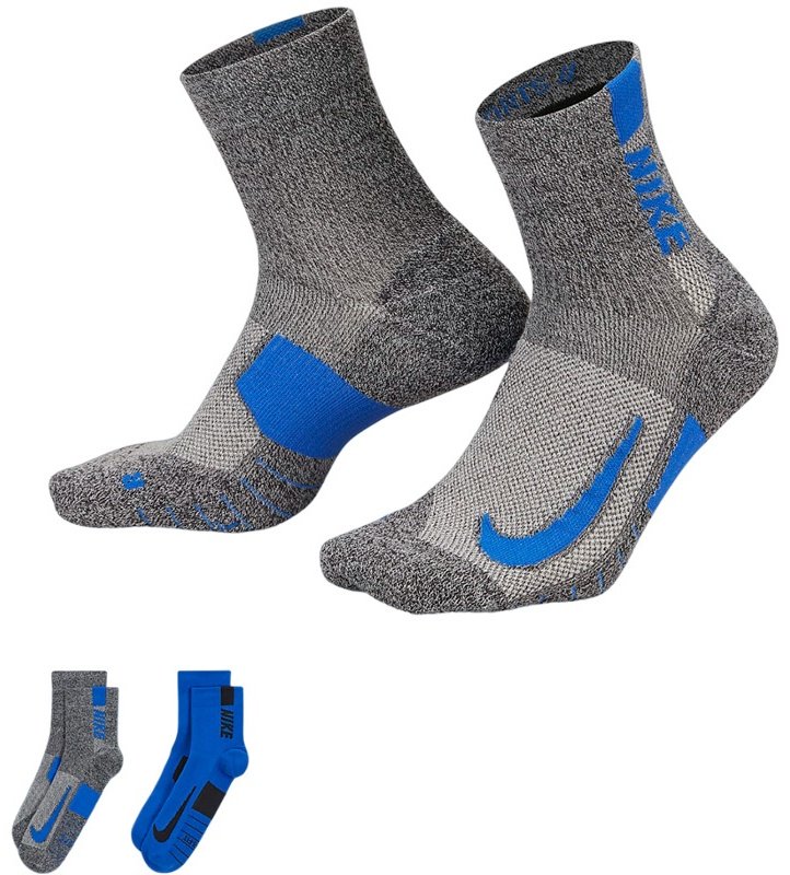 Носки Nike 2 пары синий, серый M купить,12900