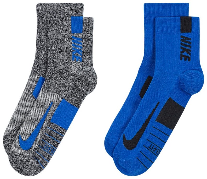 Носки Nike 2 пары синий, серый M купить,12900